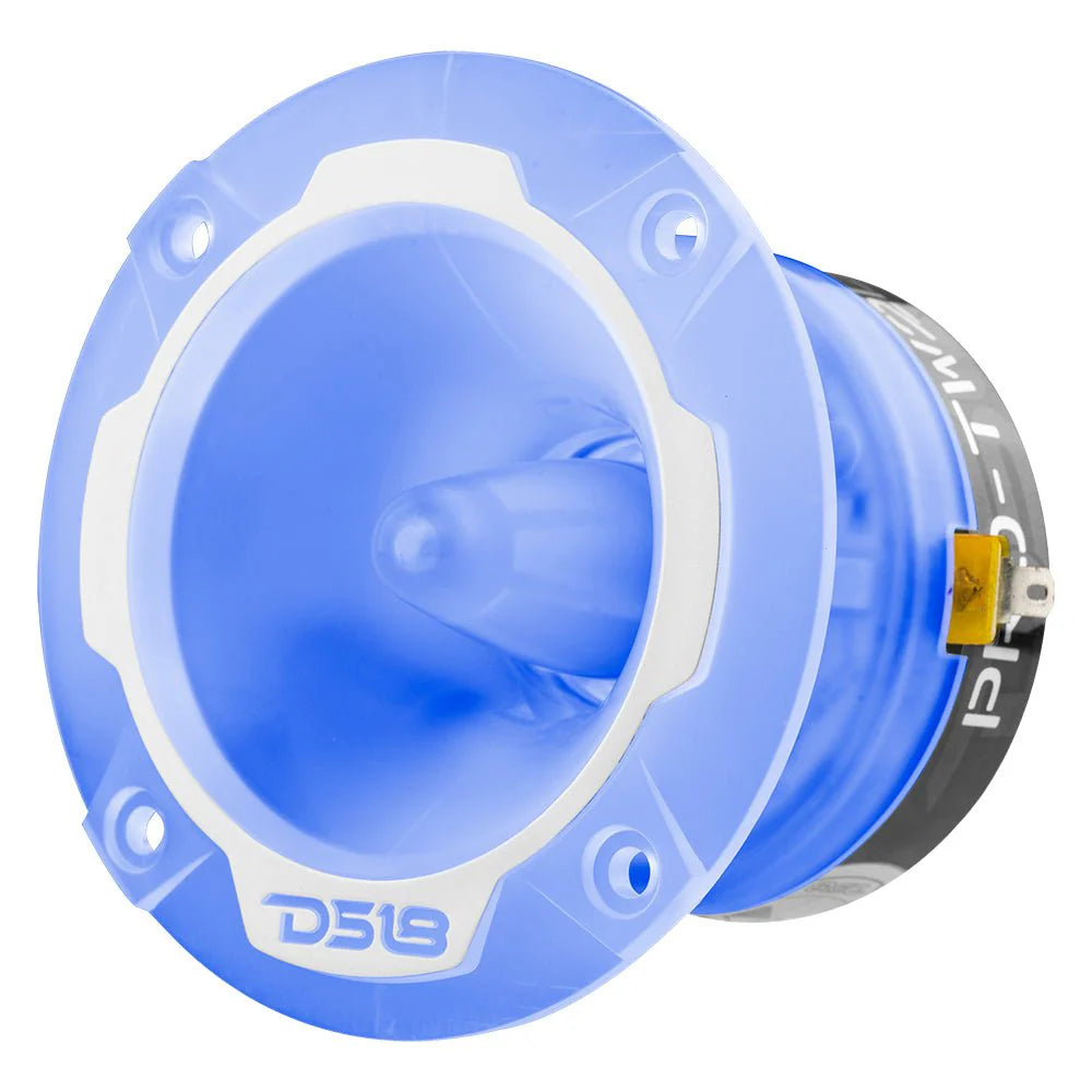 DS18 3.8" Super Bullet Tweeter 120 Watts 1" Aluminum 4-Ohm Vc with RGB LED Lights