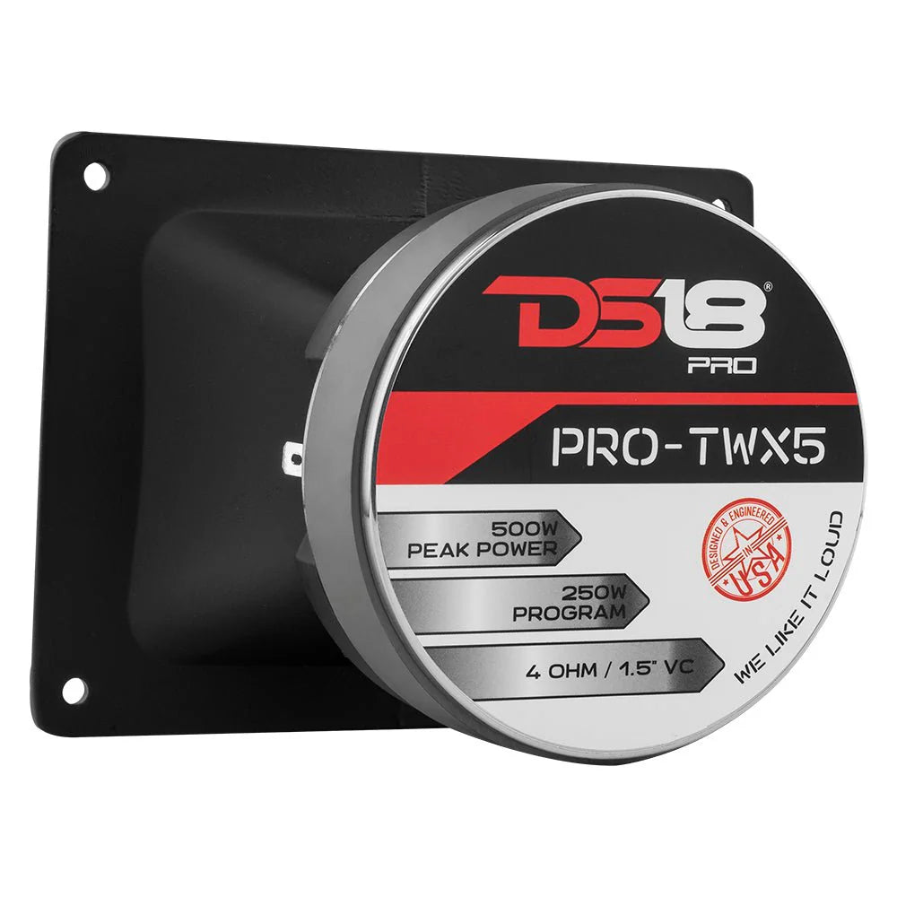 DS18 4 x 5.35" Super Bullet Tweeter 250 Watts 1.5" Aluminum 4-Ohm Vc
