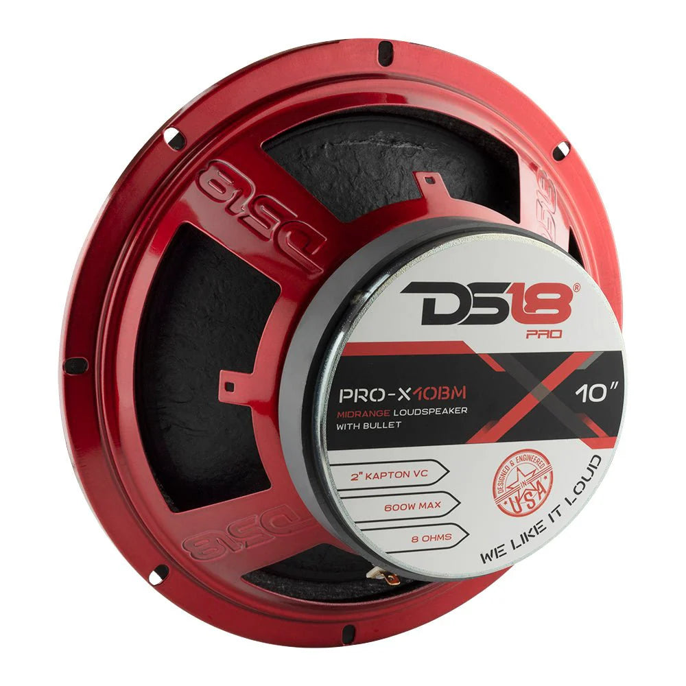 DS18 PRO-X 10" Mid-Range Bullet Loudspeaker | 300W RMS 8-Ohm