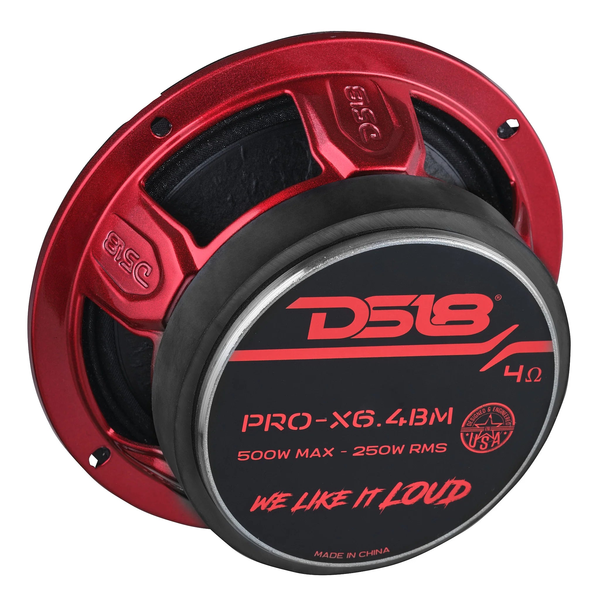 DS18 PRO-X 6.5" Mid-Range Loudspeaker with Bullet | 250W RMS 4 or 8-Ohm