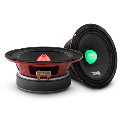 DS18 PRO-X 6.5" Mid-Range Loudspeaker with RGB Light Bullet 250 Watts Rms 4-Ohm