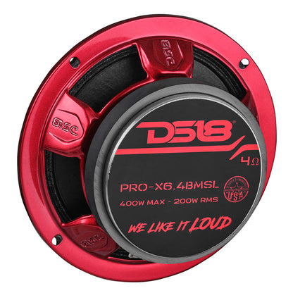 DS18 PRO-X 6.5" Shallow Mid-Range Bullet Loudspeaker | 200W RMS 4-Ohm