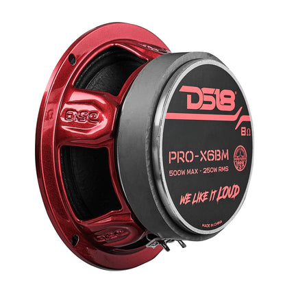 DS18 PRO-X 6.5" Mid-Range Loudspeaker with Bullet | 250W RMS 4 or 8-Ohm