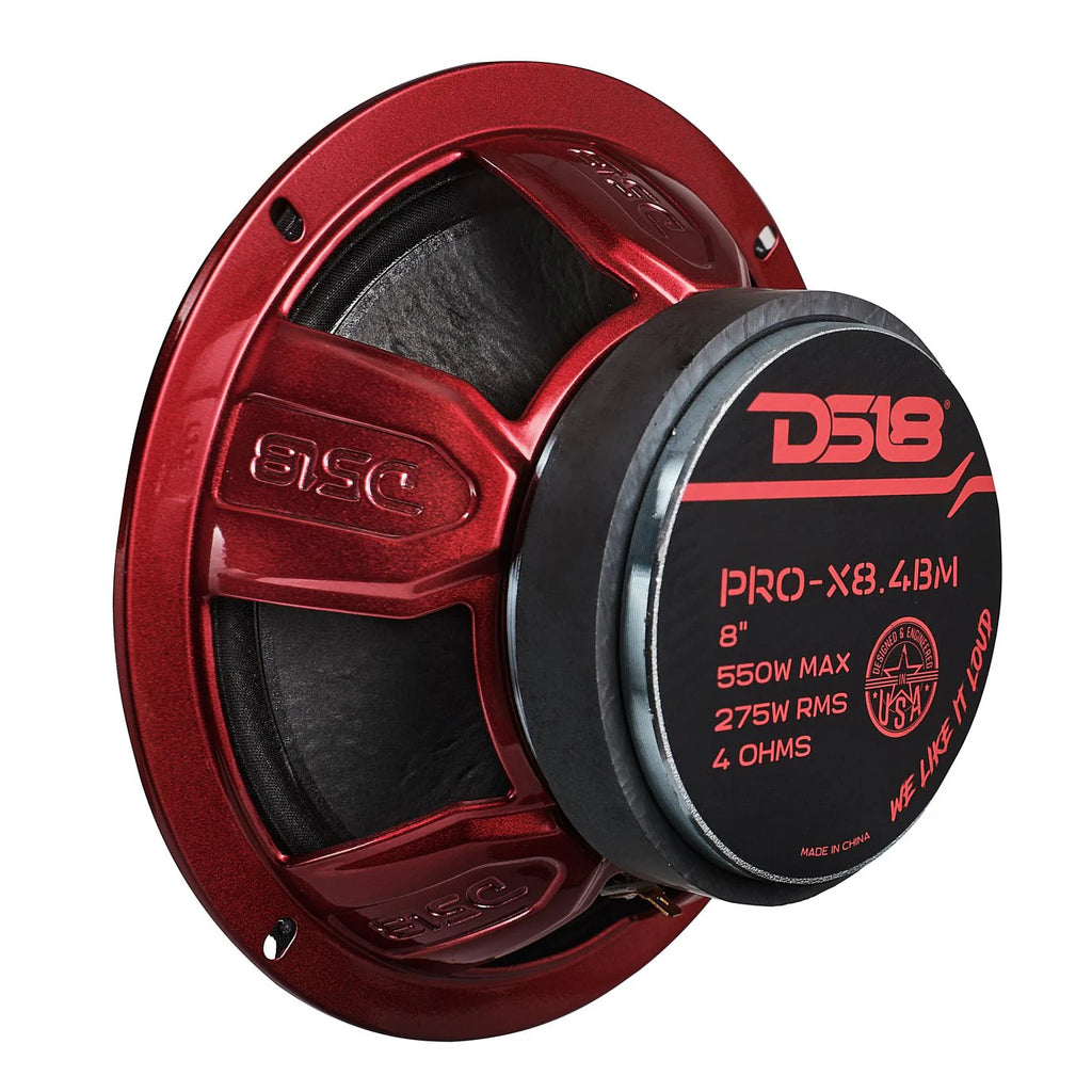 DS18 PRO-X 8" Mid-Range Bullet Loudspeaker | 275W RMS 4 or 8-Ohm