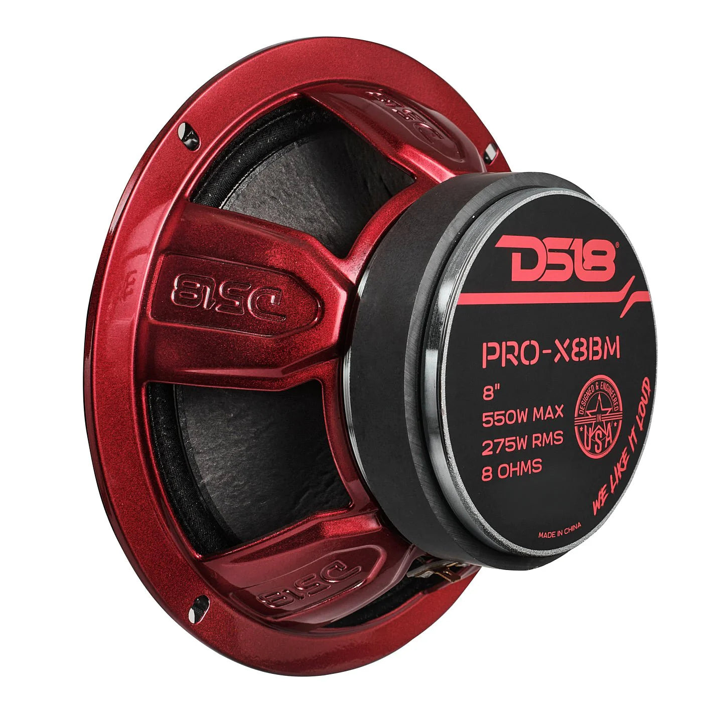 DS18 PRO-X 8" Mid-Range Bullet Loudspeaker | 275W RMS 4 or 8-Ohm