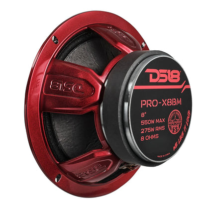 DS18 PRO-X 8" Mid-Range Bullet Loudspeaker | 275W RMS 4 or 8-Ohm