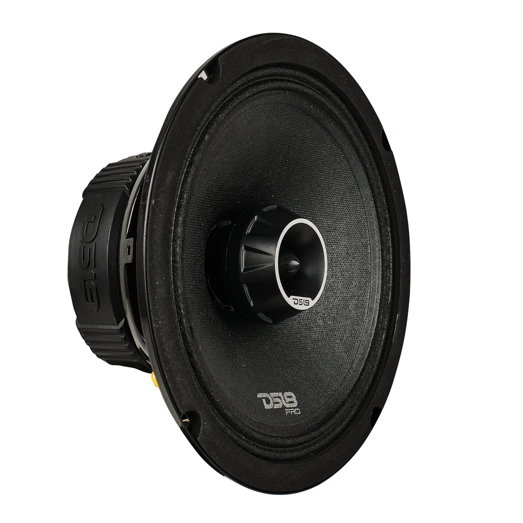 DS18 PRO-ZT 8" Coaxial Mid-Range Loudspeaker with Water-Resistant Cone Built-in Bullet Tweeter and Grill | 275W RMS 4-Ohm