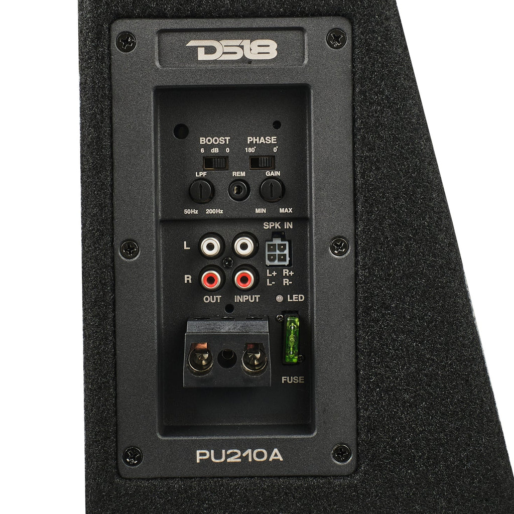 DS18 10" Active Subwoofer Shallow Enclosure with 10" Passive Subwoofer