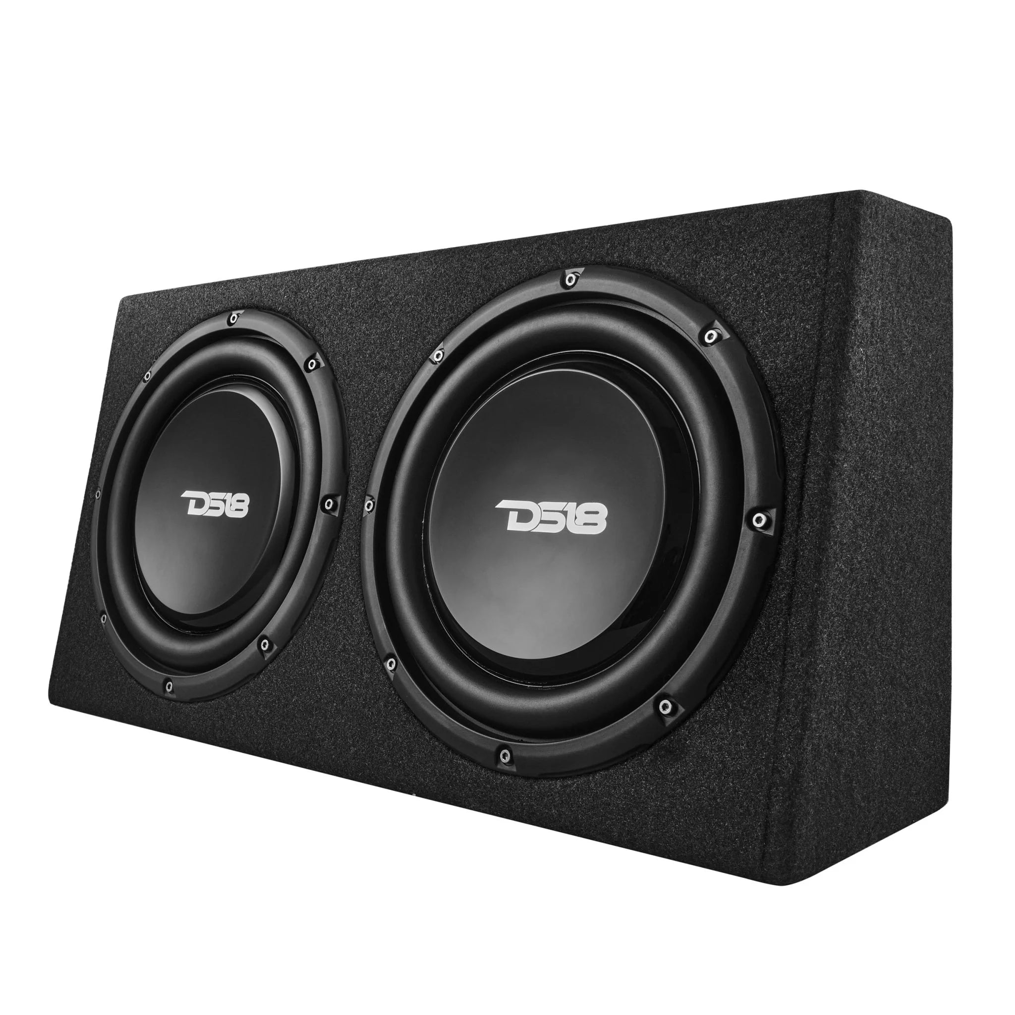 DS18 10" Active Subwoofer Shallow Enclosure with 10" Passive Subwoofer