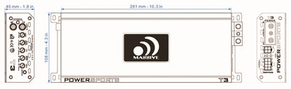 Massive Audio T3 Trident 1-Channel Marine Amplifier