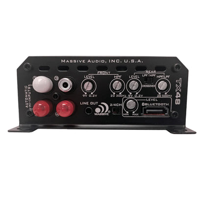 Massive Audio TX48 Trident 4-Channel Marine Amplifier with Optional Bluetooth