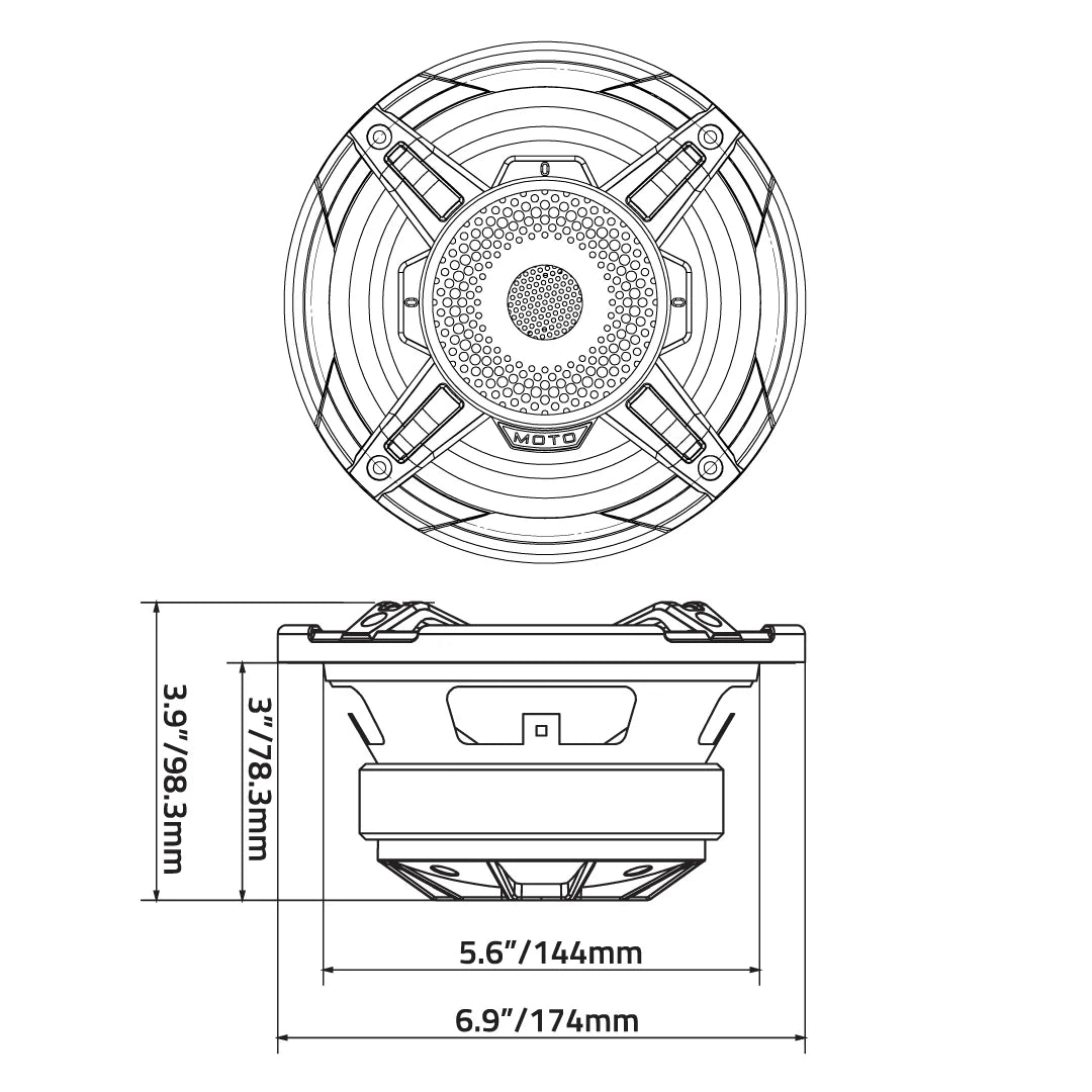 DB Drive WDX6MOTO-CD High Efficiency 6.5" Speakers / 500 Watts