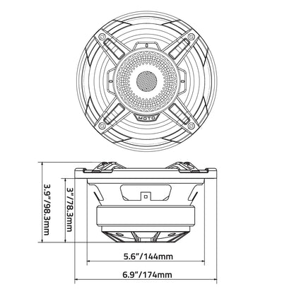 DB Drive WDX6MOTO-CD High Efficiency 6.5" Speakers / 500 Watts