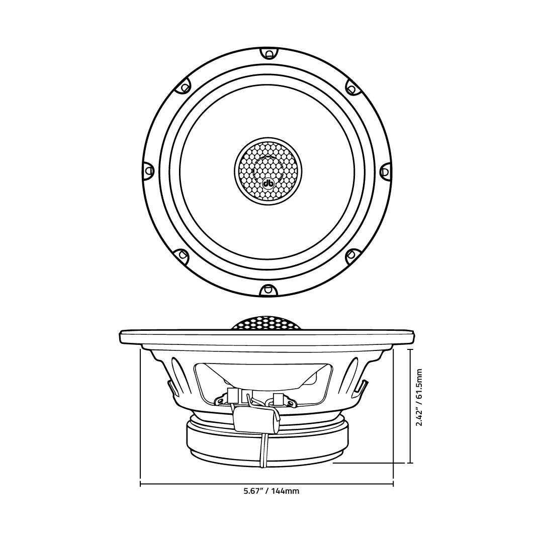 DB Drive WDX6MOTO Weather Resistant 6.5" Speakers / 350 Watts