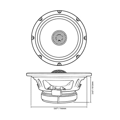 DB Drive WDX6MOTO Weather Resistant 6.5" Speakers / 350 Watts