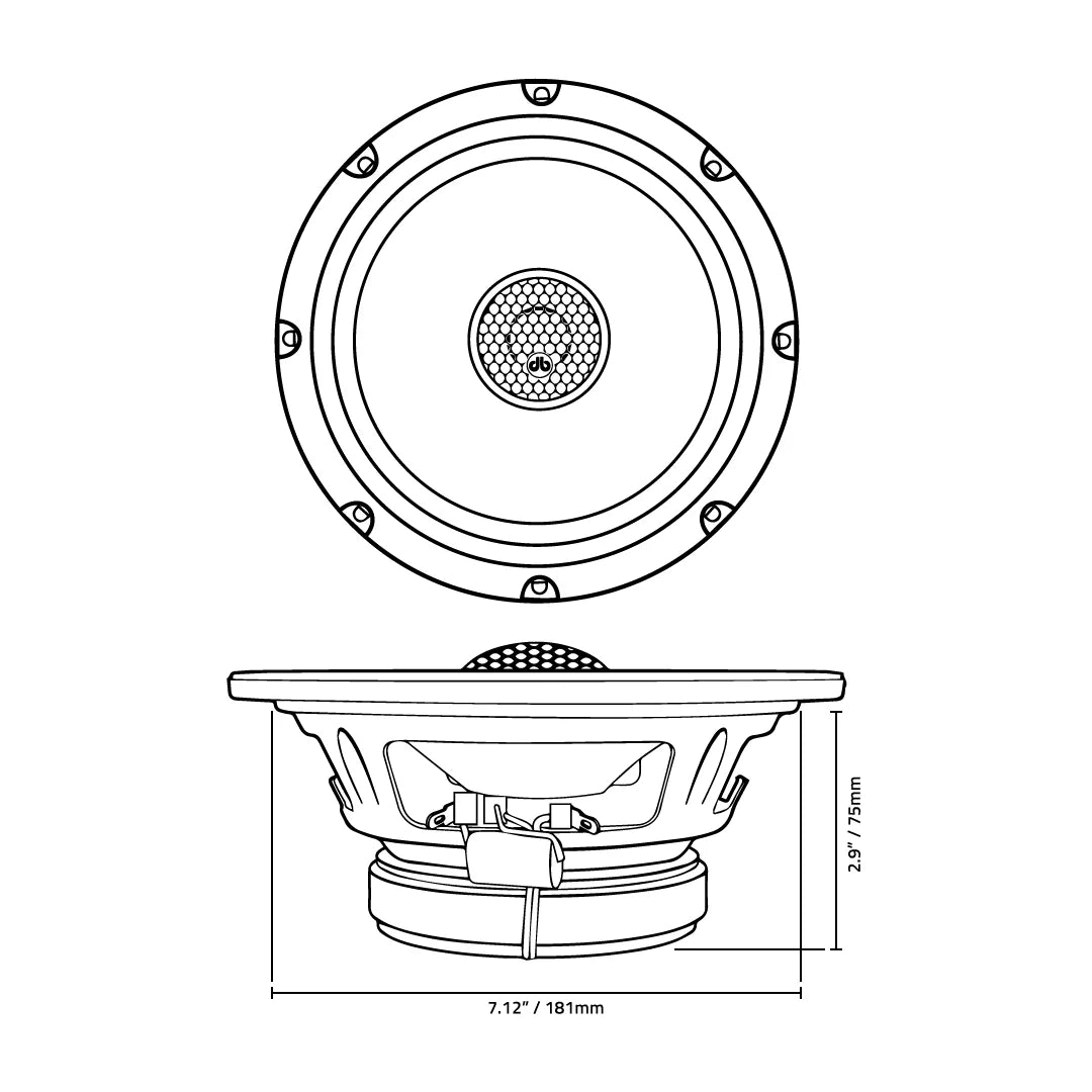 DB Drive WDX8MOTO Weather Resistant 8" Speakers / 500 Watts
