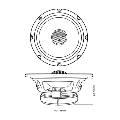 DB Drive WDX8MOTO Weather Resistant 8" Speakers / 500 Watts