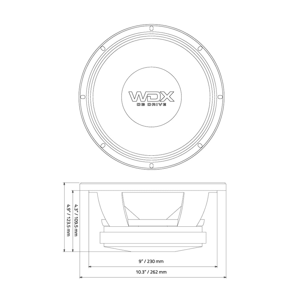 DB Drive WDX9MB10 10" MidBass 500W Max