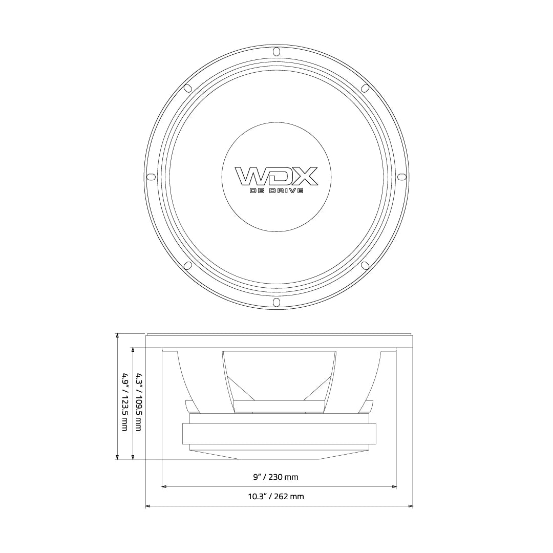DB Drive WDX9MB10 10" MidBass 500W Max