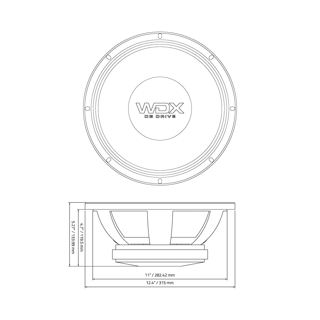 DB Drive WDX9MB12 12" MidBass 600W Max