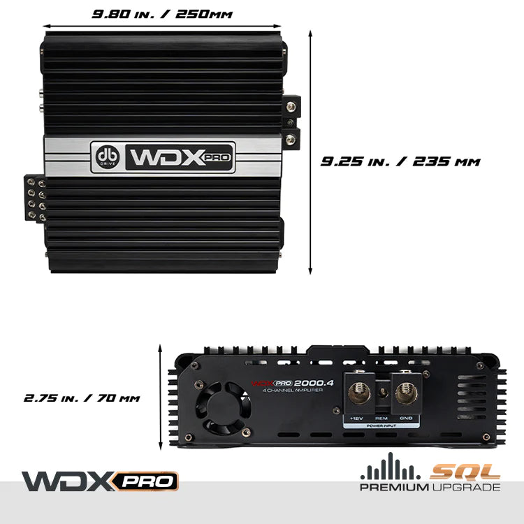 DB Drive WDX PRO2000.4 4-Channel Class D Amplifier