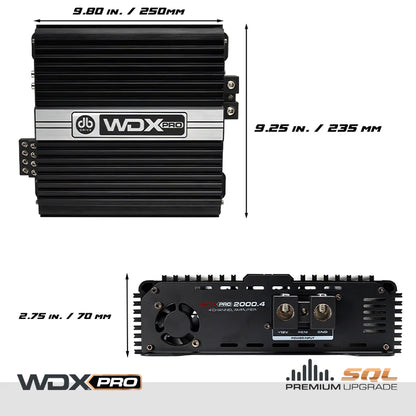 DB Drive WDX PRO2000.4 4-Channel Class D Amplifier
