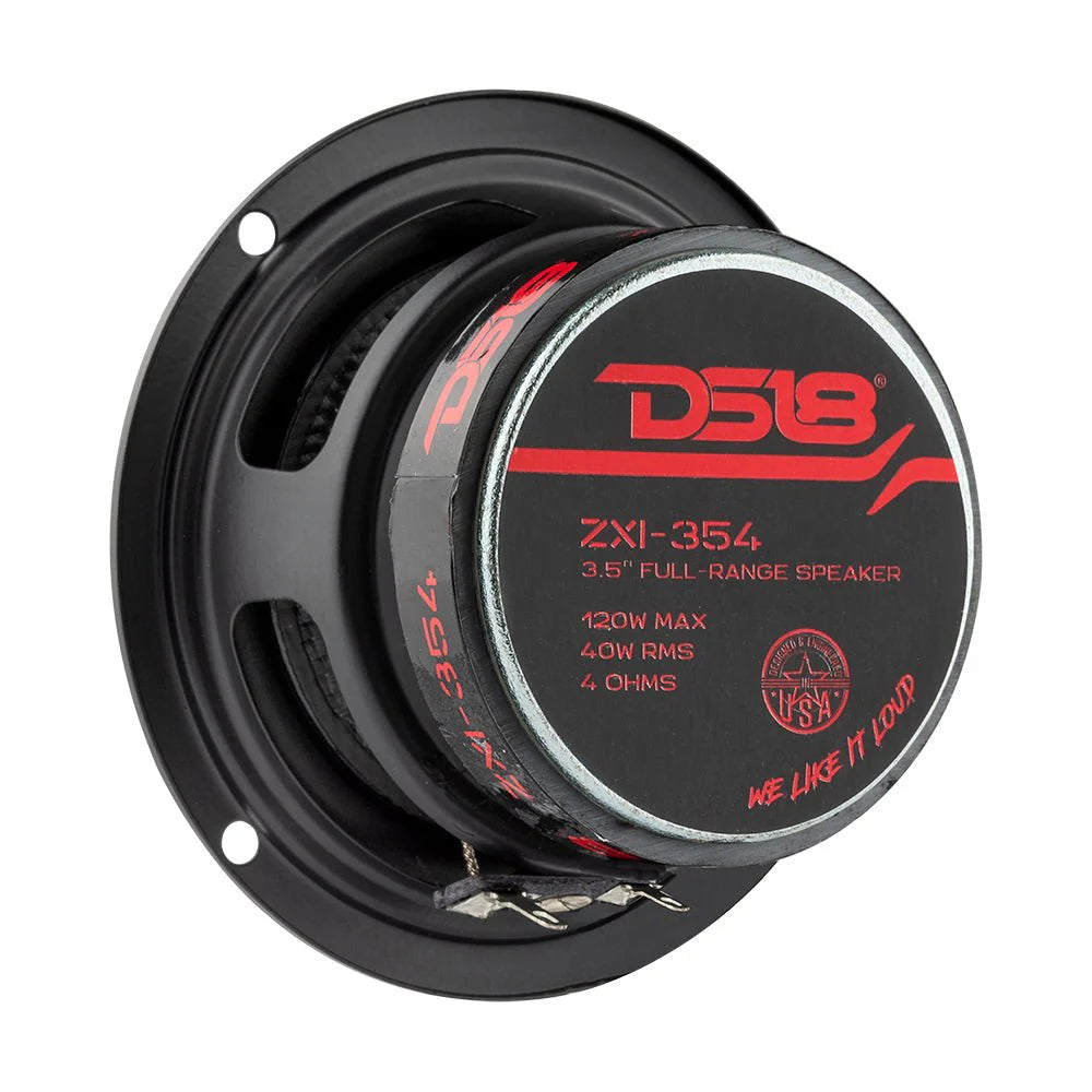 DS18 ZXI 3.5" Full-Range Speakers with Kevlar Cone | 40 Watts RMS 4-Ohm