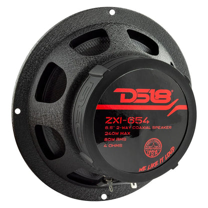 DS18 ZXI 6.5" 2-Way Coaxial Speakers with Kevlar Cone | 80W RMS 4-Ohm