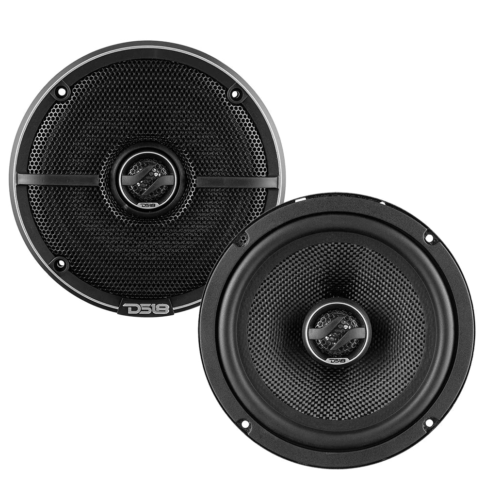 DS18 ZXI 6.5" 2-Way Coaxial Speakers with Kevlar Cone | 80W RMS 4-Ohm