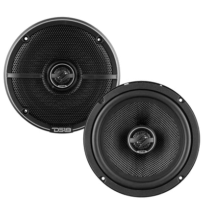 DS18 ZXI 6.5" 2-Way Coaxial Speakers with Kevlar Cone | 80W RMS 4-Ohm
