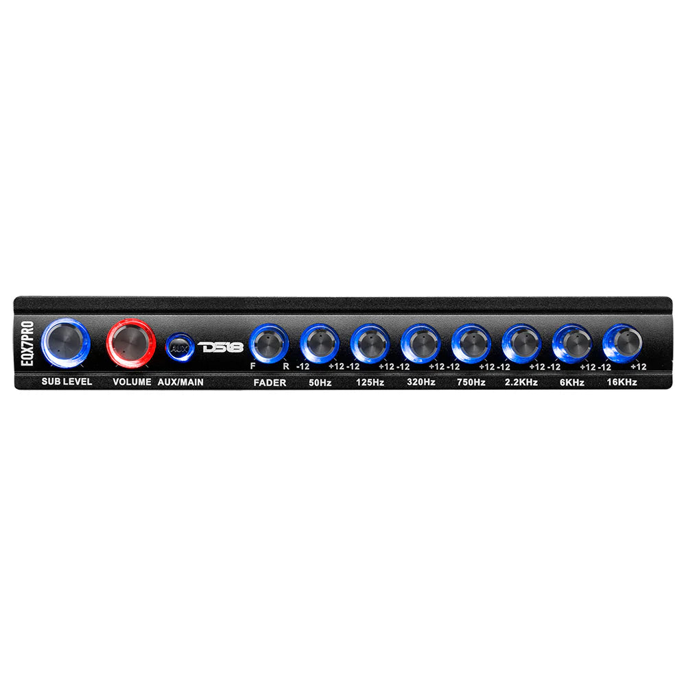 DS18 EQX7PRO 7 Band Equalizer with High Level Input, Auto Turn On, High Volt LED