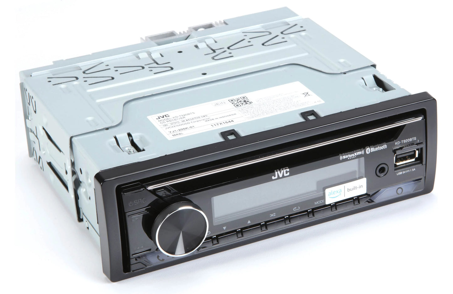 JVC KDT920BTS Single-Din CD Receiver, BT, SXM Ready