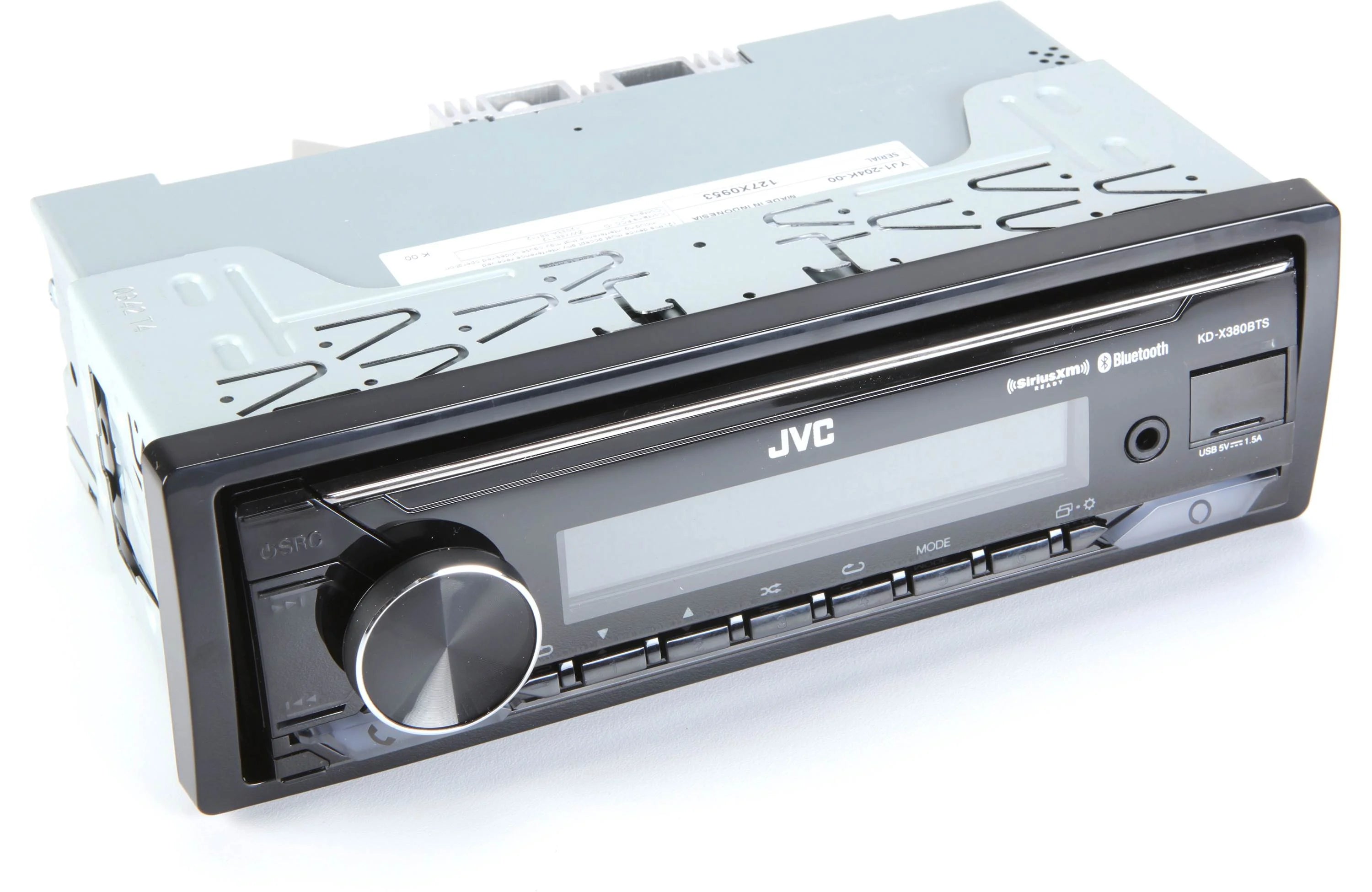 JVC KDX380BTS Single-Din Mechless Receiver w Bluetooth, SXM