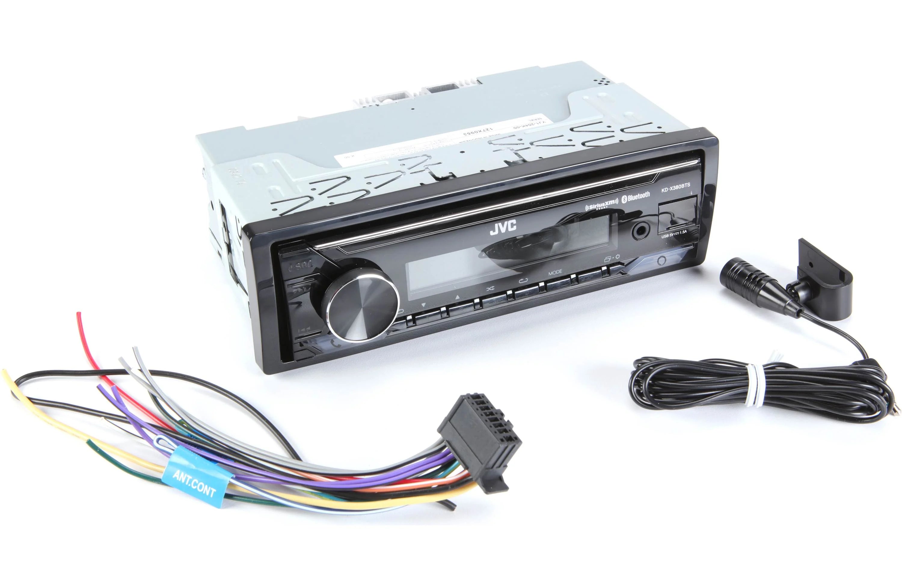 JVC KDX380BTS Single-Din Mechless Receiver w Bluetooth, SXM