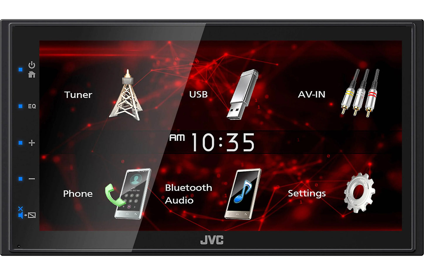JVC KWM180BT Double-Din Mechless Receiver with Bluetooth