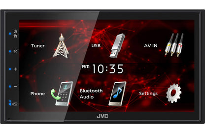 JVC KWM180BT Double-Din Mechless Receiver with Bluetooth