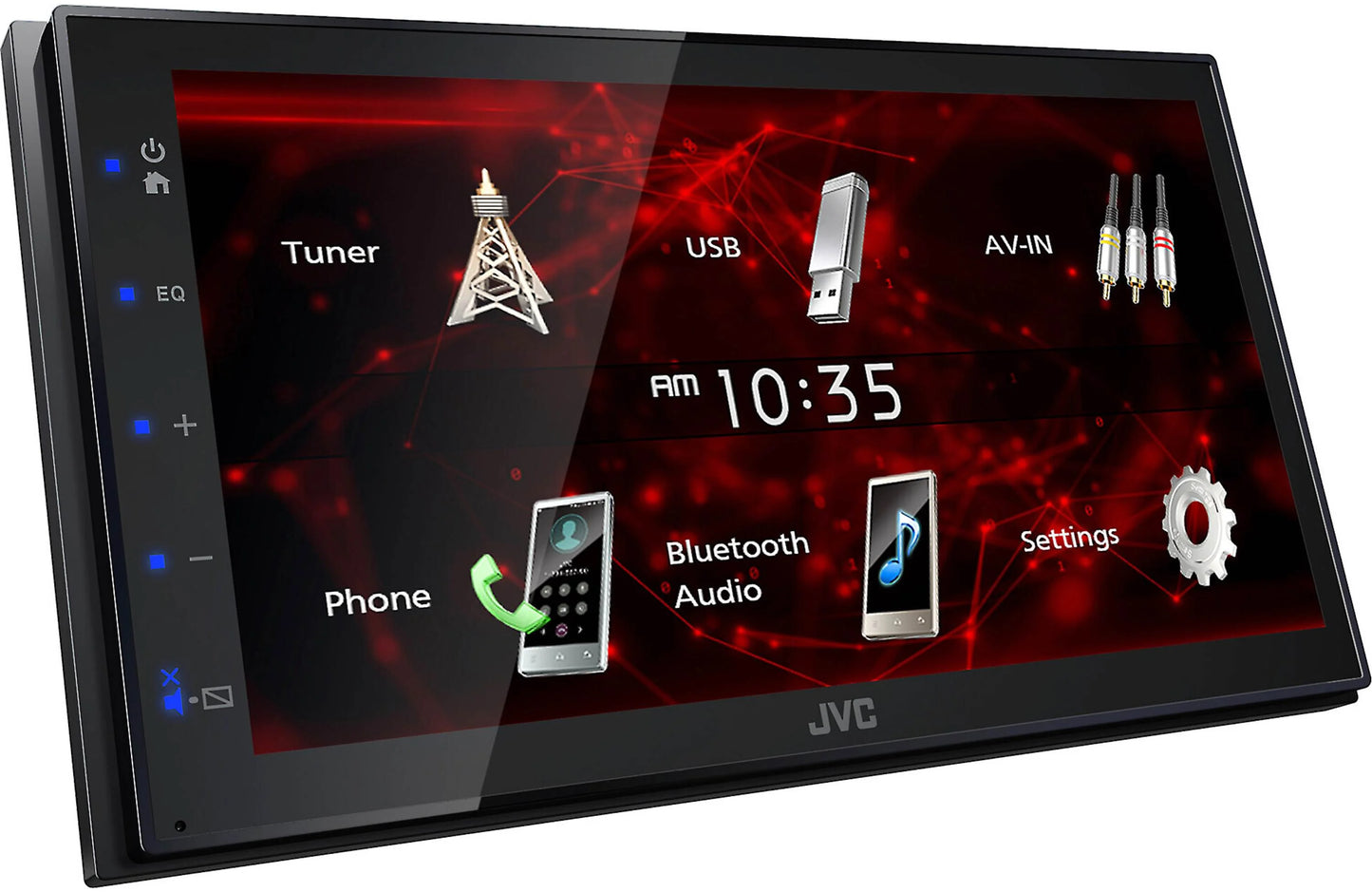 JVC KWM180BT Double-Din Mechless Receiver with Bluetooth