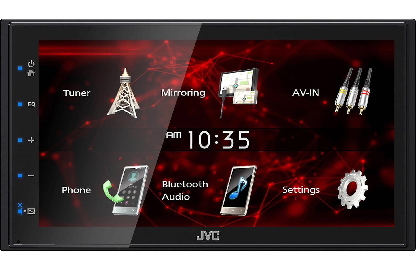 JVC KWM180BT Double-Din Mechless Receiver with Bluetooth