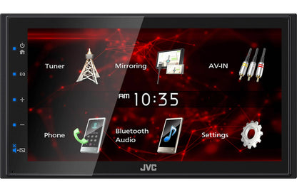 JVC KWM180BT Double-Din Mechless Receiver with Bluetooth