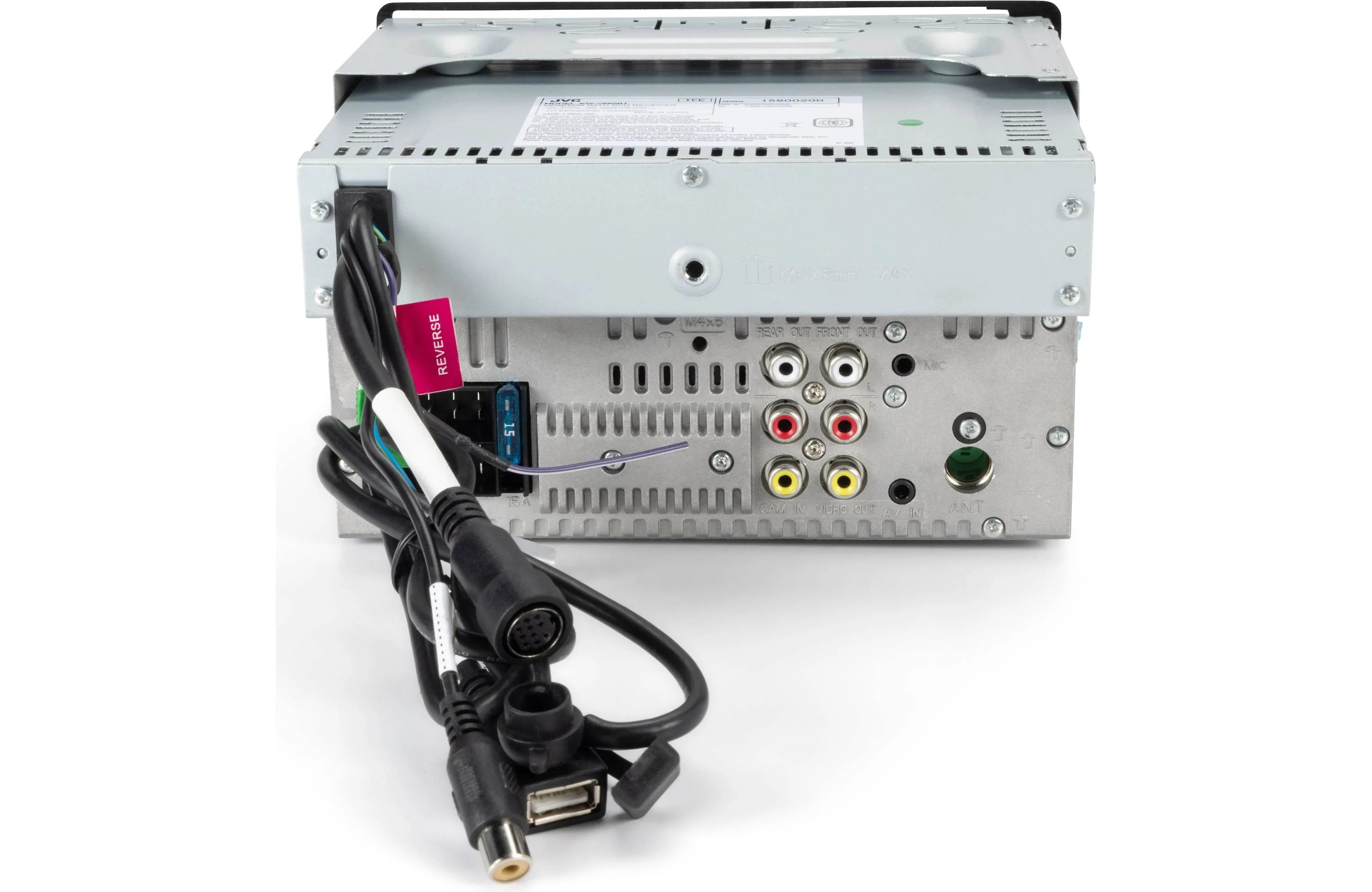 JVC KWV660BT Double-Din CD/DVD Receiver, BT, Wired Carplay/Android Auto, SXM Ready