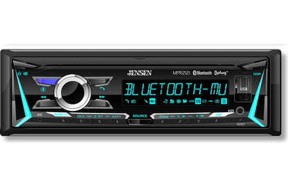 Jensen MPR2121 Single-Din Mechless Radio with Bluetooth