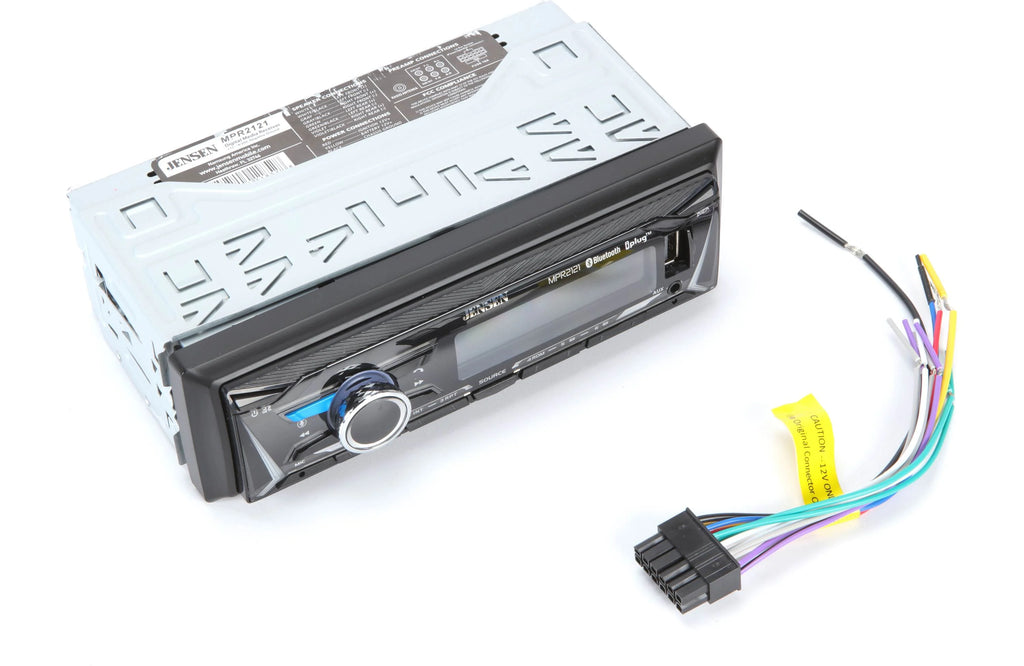Jensen MPR2121 Single-Din Mechless Radio with Bluetooth