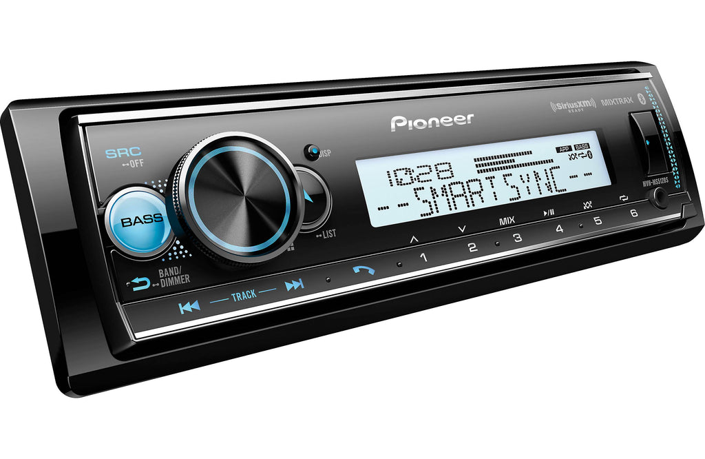 Pioneer MVHMS512BS Marine Single-Din Mechless Receiver, Bluetooth
