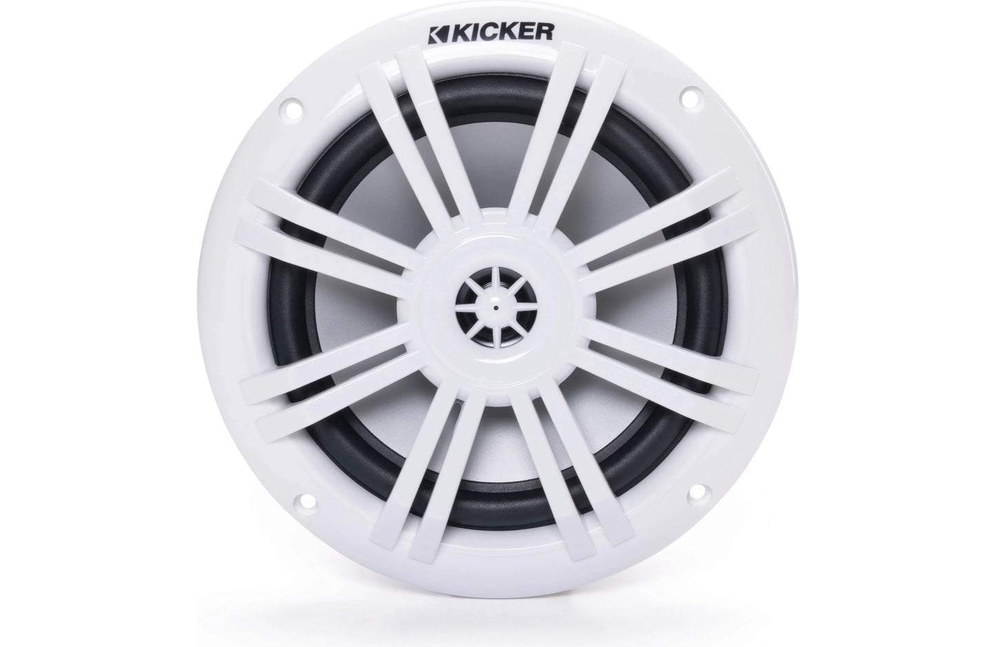 Kicker KM604WL 6.5" White Marine Speakers With RGB LED Lights
