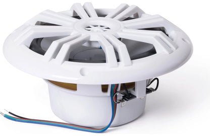Kicker KM604WL 6.5" White Marine Speakers With RGB LED Lights