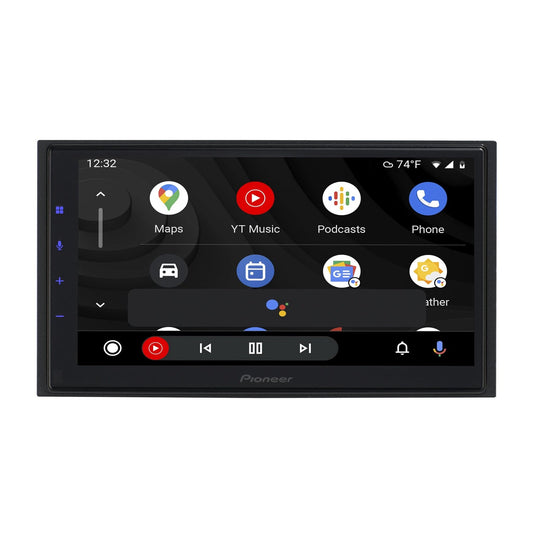 Pioneer DMH-WC5700NEX touchscreen showing Android Auto