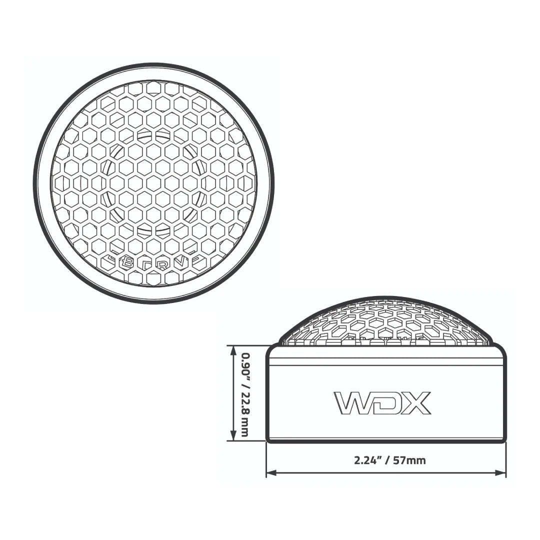 DB Drive WDX1TW-MOTO 1" Aluminum Dome High Efficiency Tweeters (1 Pair)