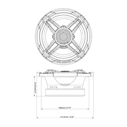 DB Drive WDX6MOTO-G2 Weather Resistant 6.5" Speakers / 400 Watts